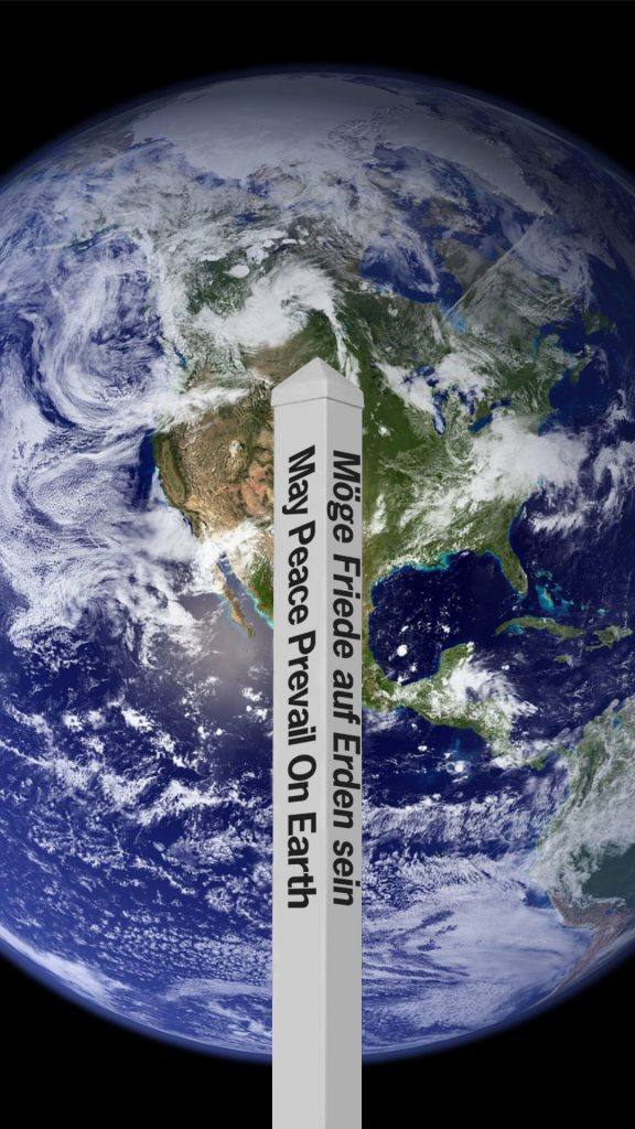 Wallpaper Peace Pole Earth English German (phone)