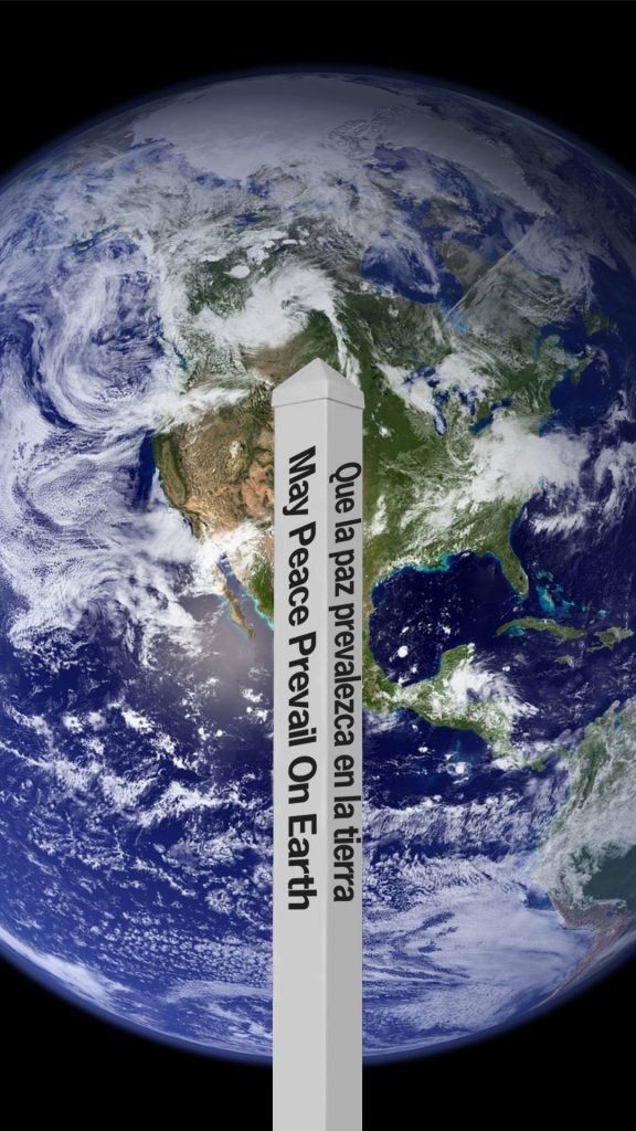 Wallpaper Peace Pole Earth English Spanish (phone)