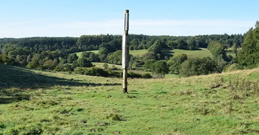 Peace Pole in the Hüttener Berge Nature Park, Schleswig-Holstein – Germany