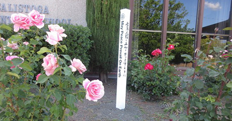 Peace Pole Dedication on the International Day of Peace at Calistoga Elementary School in Santa Rosa, California-USA