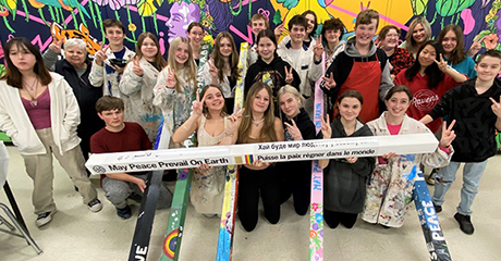 Rotary gives peace a chance with help from optimistic Gravenhurst High School Art Students, Gravenhurst – CANADA