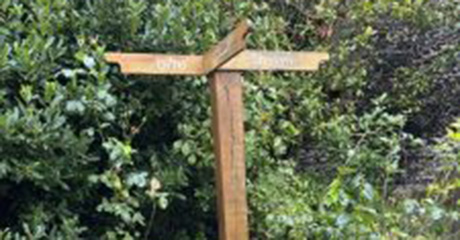 Peace Pole at the Moor URC Church in Leeds, England
