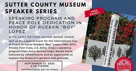 International Day of Peace to honor Rueben “Boy” Lopez, In Yuba City, California-USA