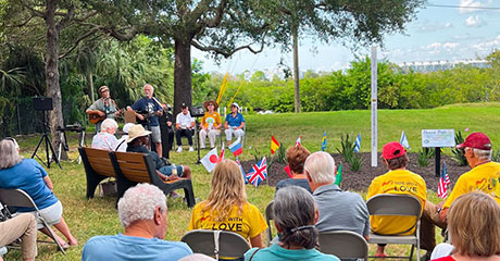 Ceremony marks Peace Pole installation – Tarpon Springs, Florida, USA