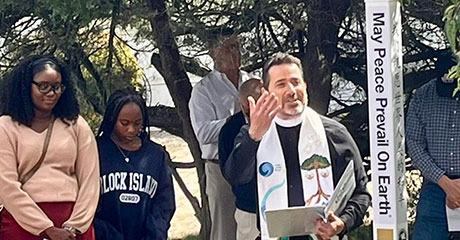 Peace Pole Dedicated in Rowayton, Connecticut, USA