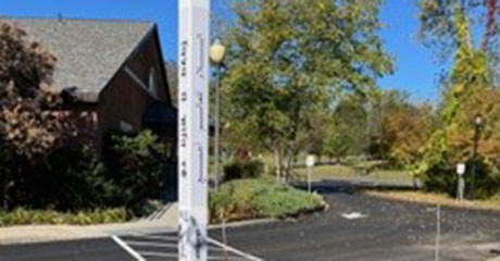 Peace Pole at the Niskayuna Branch of SCPL, Schenectady, New York-usa