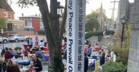 St. Stephen’s Lutheran Church plants Peace Pole, Wilmington, Delaware, USA