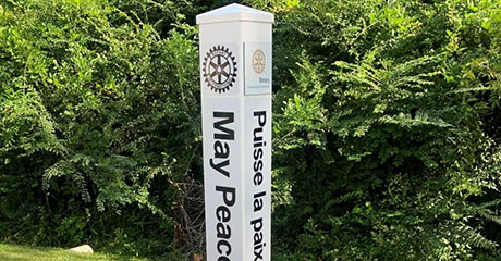 Thomas Jefferson High School Peace Pole Project to Foster Service Above Self, Pleasant Hill California, USA