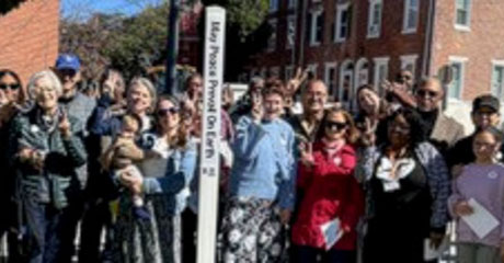 YWCA Delaware dedicated their Peace Pole, Wilmington, Delaware, USA