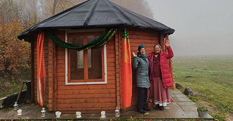 Peace Pole planting south of Hamburg, Germany