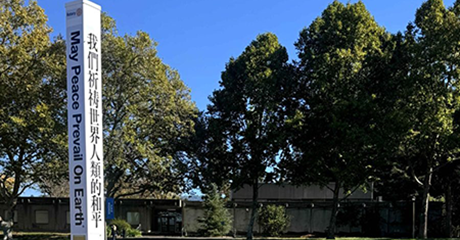 Rooting for peace at the Sonoma State Peace Tribute, Rohnert Park, California, USA