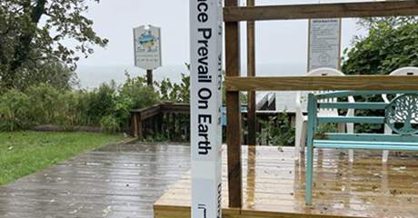 Sound Beach property owners celebrate 50 years of the Peace Pole Project, Long Island-USA