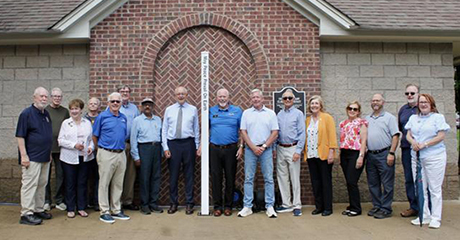 Breakfast Rotary Club dedicates Peace Pole, Franklin Tennessee, USA.