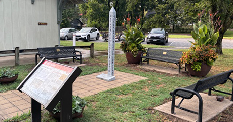 Rocheport’s Bicentennial Peace Pole Blossoms into a Beautiful Pocket Park in Missouri, USA.