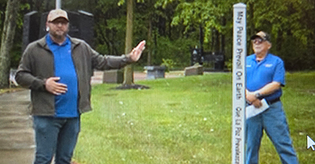 Veterans for Peace Pole, Fort Wayne, Indiana, USA.